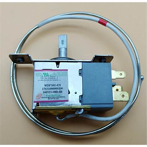 美的冰箱原装温控器WDFE28q-L/机械两脚温控器WDF30U、WDF28U-EX