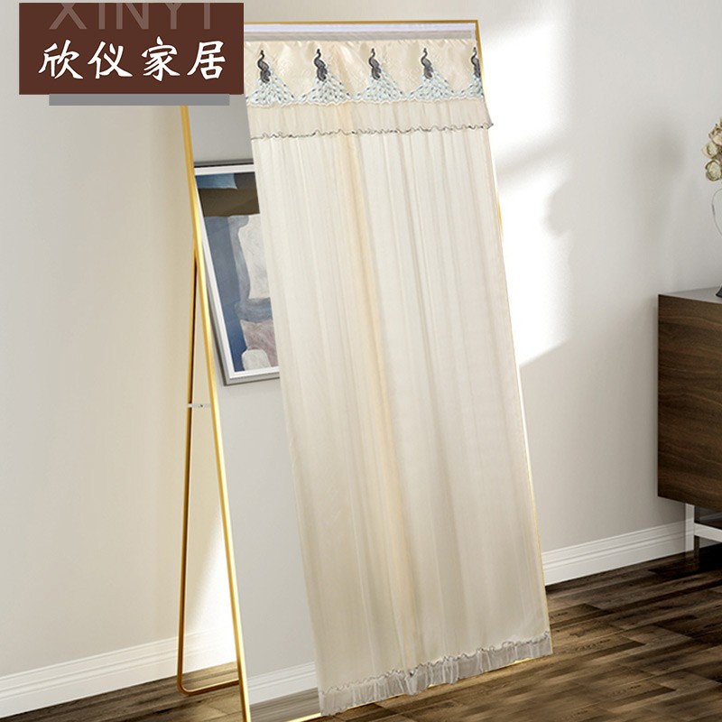 梳妆镜帘衣柜帘镜子防尘罩帘镜子遮挡帘简约卫生间门帘小窗帘定制