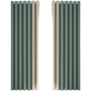 窗帘免打孔安装罗马杆一整套全遮光2023新款卧室飘窗客厅带杆全套