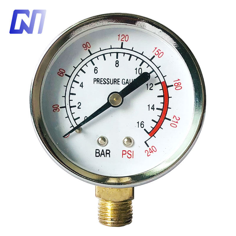 空压机配件气泵压力表充气磅空气恒压空气表指针式气压表转接头