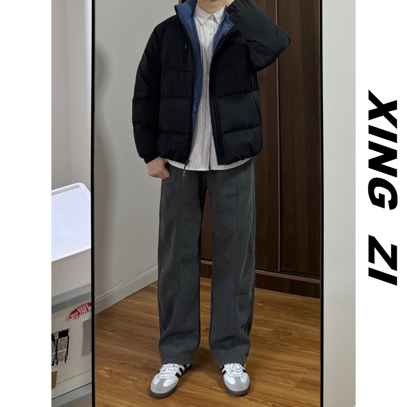 冬季新款针织卫裤子男款美式潮流