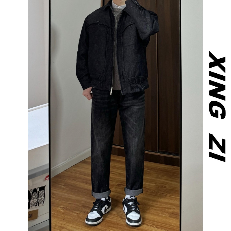 美式锥形哈伦牛仔裤男款百搭长裤