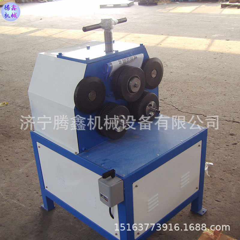 电动角铁扁铁卷圆机 立式角钢法兰弯圆机 小型钢筋槽钢型材滚圆机