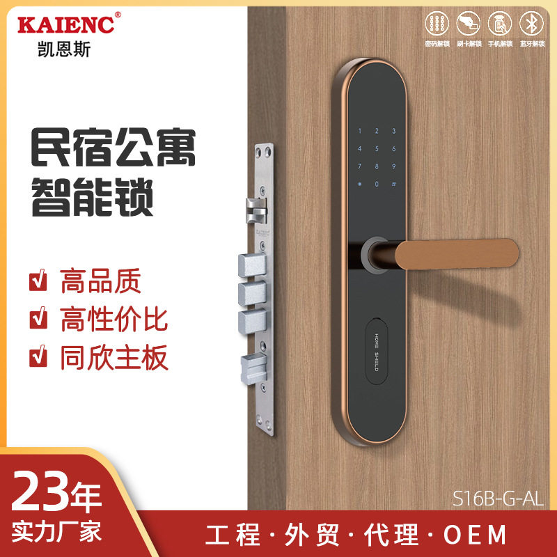 时尚简约民宿锁感应一体木门防盗刷卡锁酒店锁源头厂家