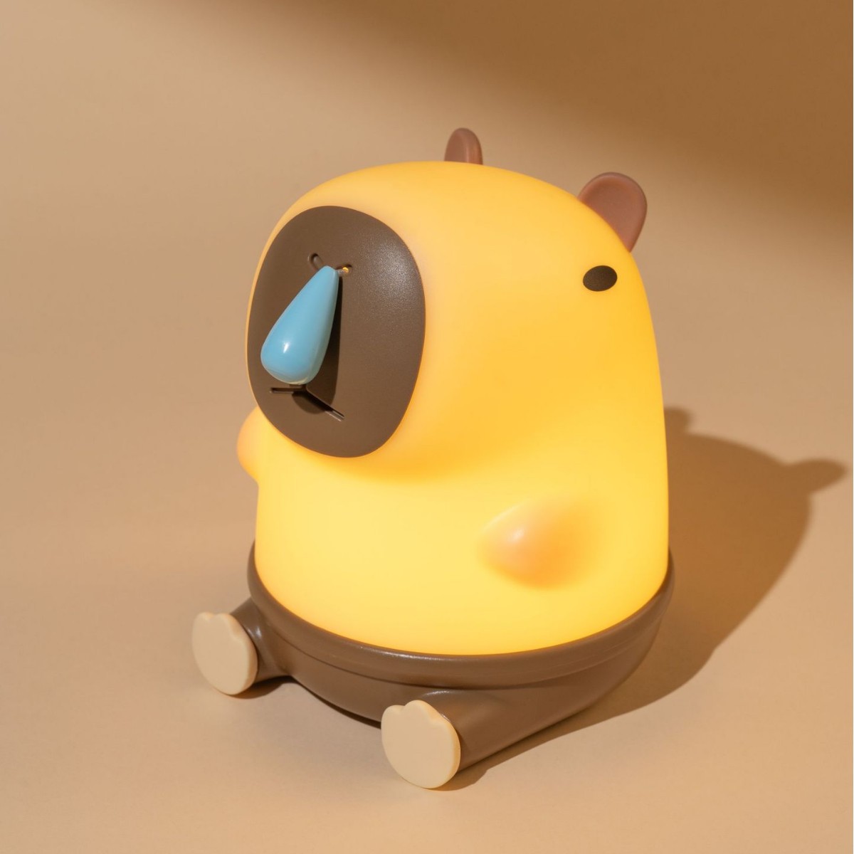 顽豹鼻涕水豚小夜灯卧室灯充电式暖光led灯跨境Capybara Lamp发光
