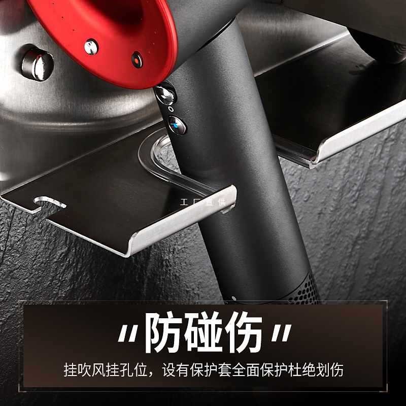 ?浴室吹风机置物架卫生间壁挂免打孔电风筒304不锈钢支架梳子挂