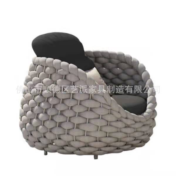 休闲简约小户型藤编户外沙发组合