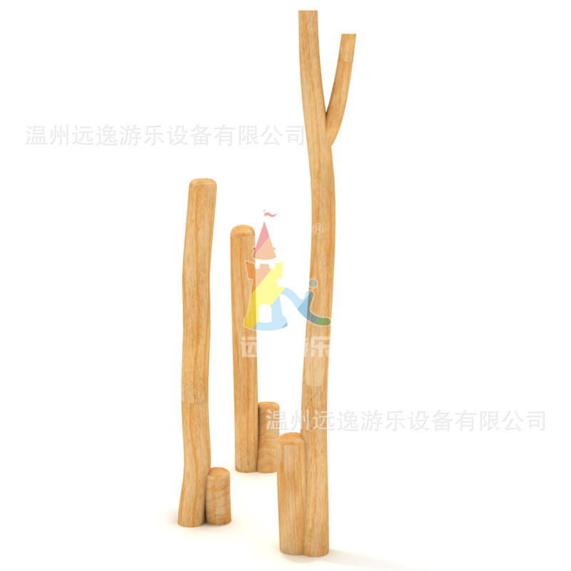 户外原木拓展组合 幼儿园木质踩高跷 儿童乐园体能训练设备