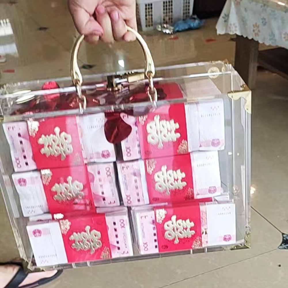 亚克力礼品盒超市食品盒防尘罩有机玻璃翻盖展示盒伴手提钱盒厂家