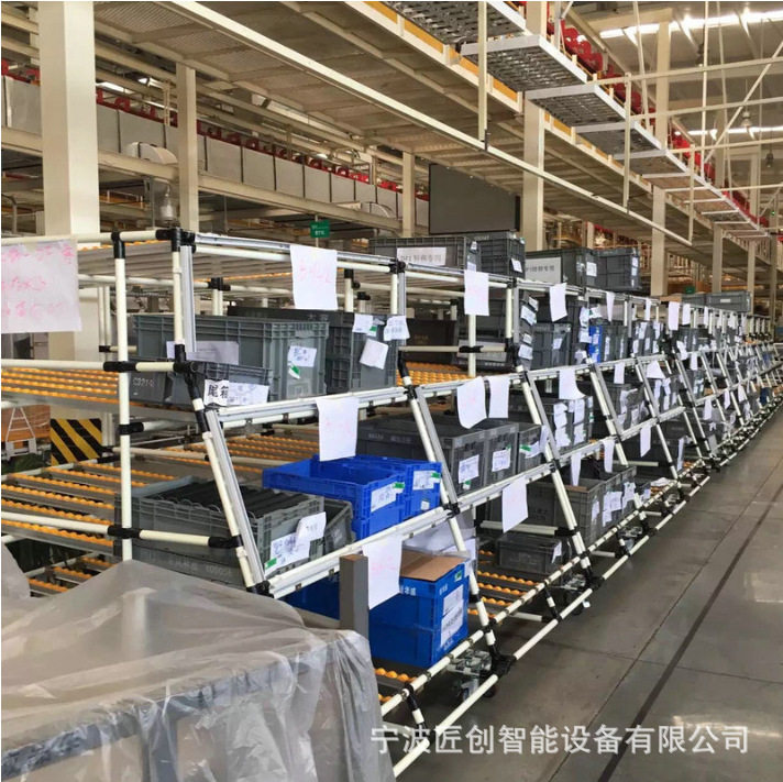 宁波线棒流利条精益管滚轮货架多功能先进先出仓储货架钣金流利条