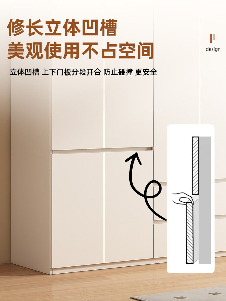 实木衣柜卧室家用出租房用一门到顶小户型免拉手儿童柜子可订衣橱