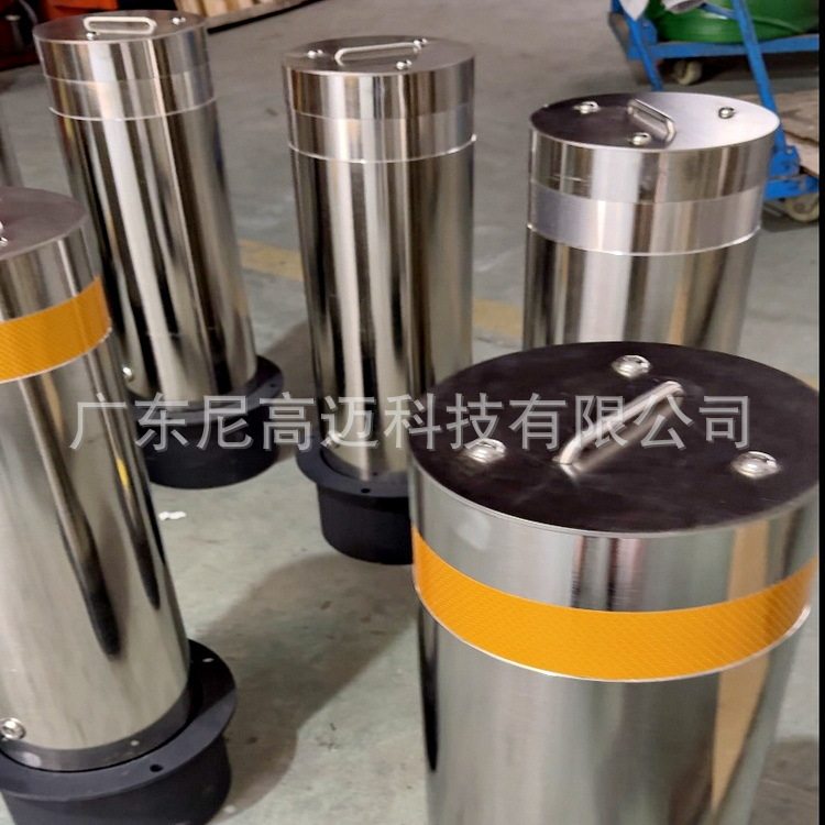 广州番禺佛山学校入口不锈钢防撞柱手提移动可拆卸自动升降桩厂家