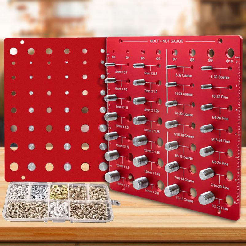 公英制螺纹测量规 螺母和螺栓螺纹标识符检查器