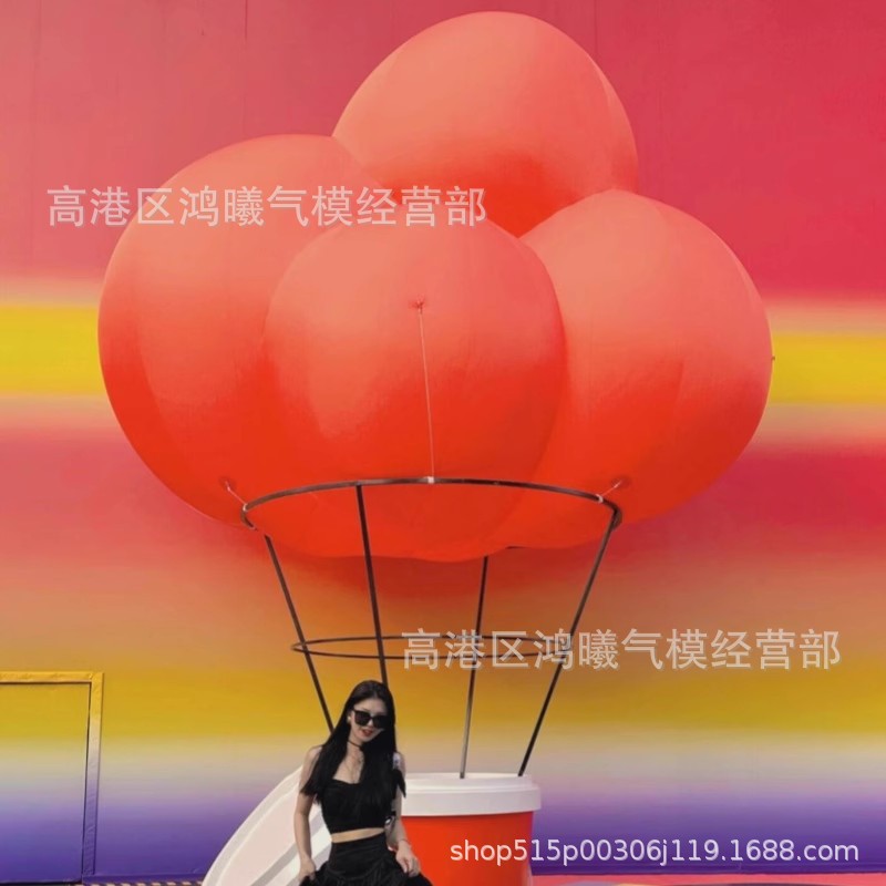 充气云朵气模商场悬挂创意集市门头白云气模露营美陈热气球气模花