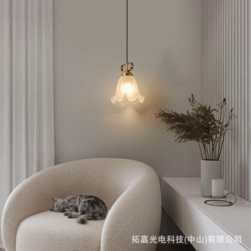 卧室床头中古风壁灯创意轻奢高级装饰全铜儿童房墙壁灯具2025新款