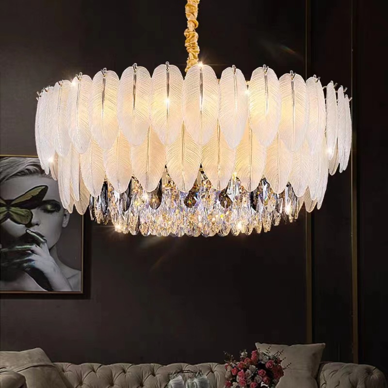 高级感法式轻奢水晶吊灯大气别墅餐客厅样板房大堂豪华奶油风灯