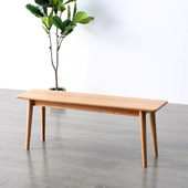 玄关换鞋 实木长条凳 北欧简约现代黑胡桃木床尾凳 凳轻奢餐桌凳