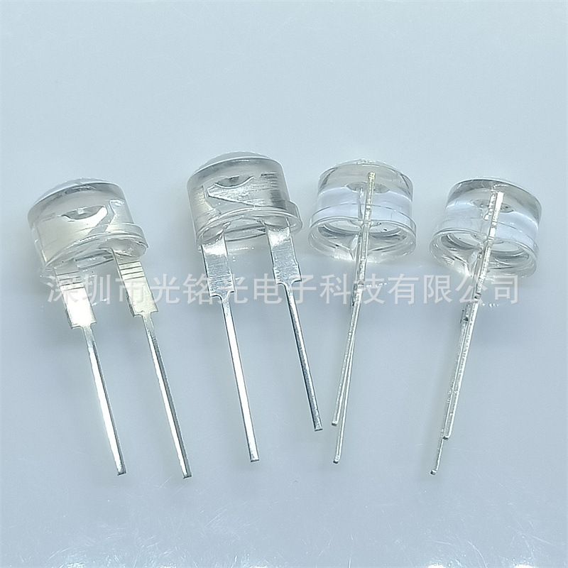 F8/8mm白发翠绿 0.5W 草帽发光二极管 翠绿直插灯珠 颜色支持定作