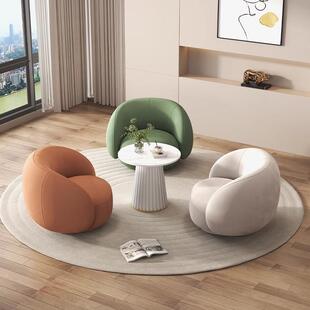 现代简约客厅沙发椅创意轻奢单人沙发商用洽谈服装店休息区接待室