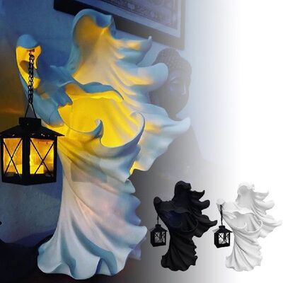 好货Hells Messenger with Lantern Faceless Ghost Sculpture