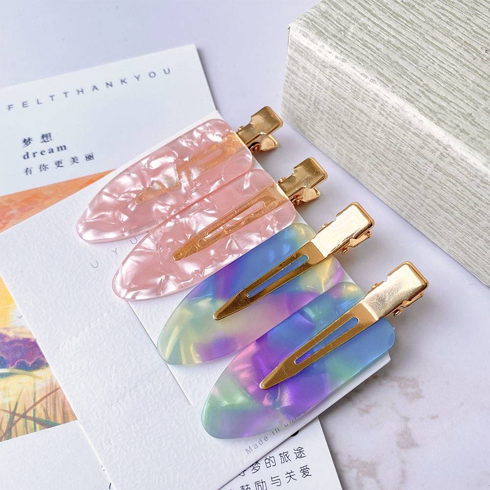 4 Pcs Simple Wild Leopard Seamless Hair Clip Women tate S