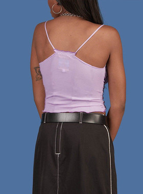 Hot Sell Summer Women Purple Vest Fashion Sleeveless Straple