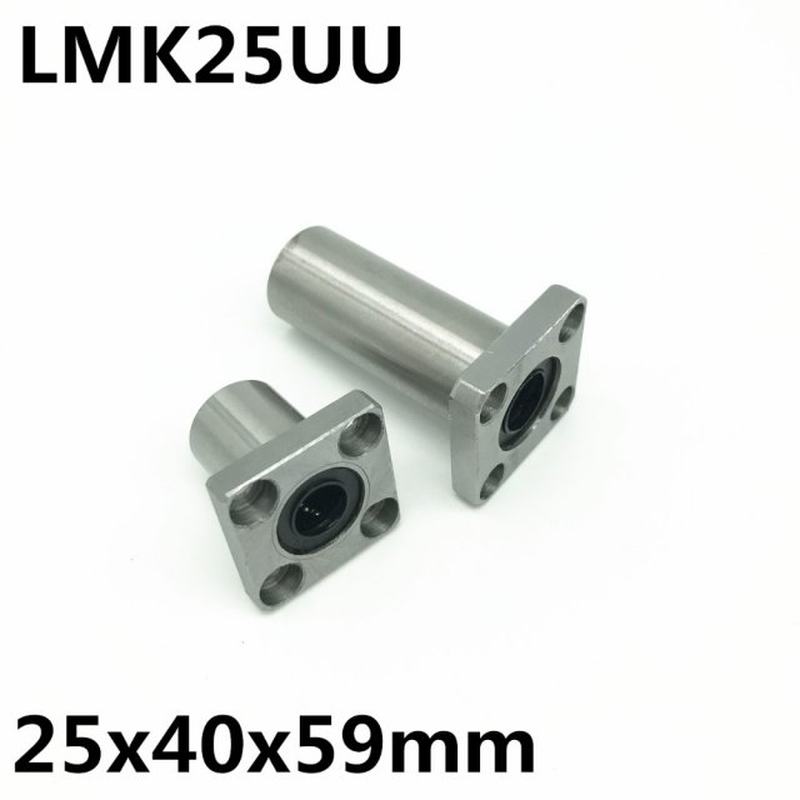 2pcs LMK25UU for 25mm shaft linear bearing square flange bal