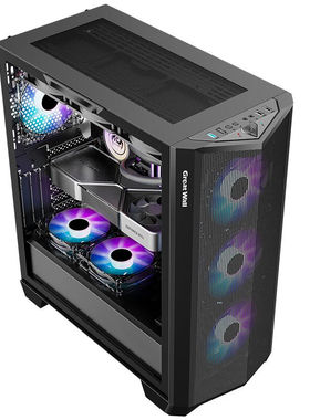 长城(GreatWall)隐刃H513黑色电脑机箱(E-ATX主板/360水冷位/