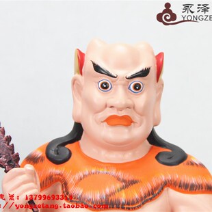 12寸敦煌彩赤帝农皇神农大帝五榖树脂人物桌面神像家居摆 极速中式