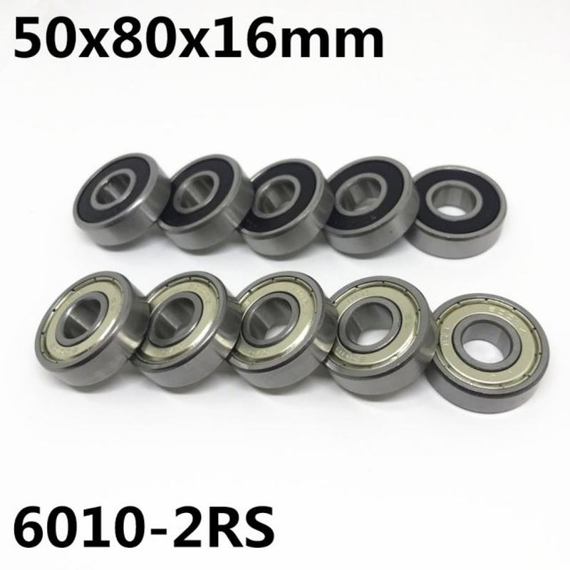 10pcs High quality 6010-2RS ball bearing 50x80x16 mm deep gr