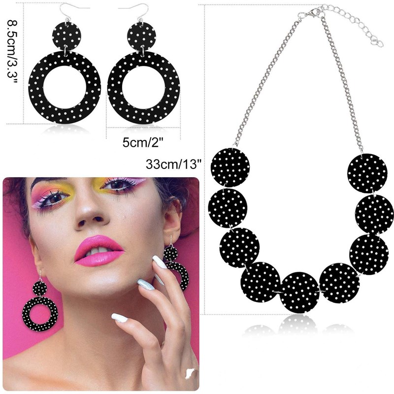 50s角色扮演服饰头带手套项链耳环眼镜1950派对服饰角色扮演套装