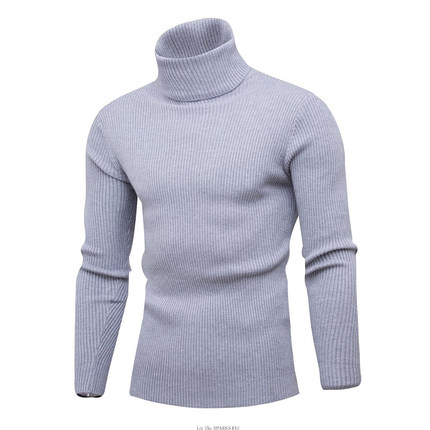 High Neck Thick Winter Warm Sweater Men Turtleneck Pullover