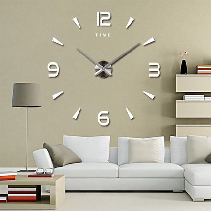 Large Wall Clock Quartz 3D DIY Big Watch Decorative Kitchen