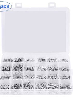 M2 M3 M4 M5 880Pcs 304 Stainless Steel Countersunk Head Hexa