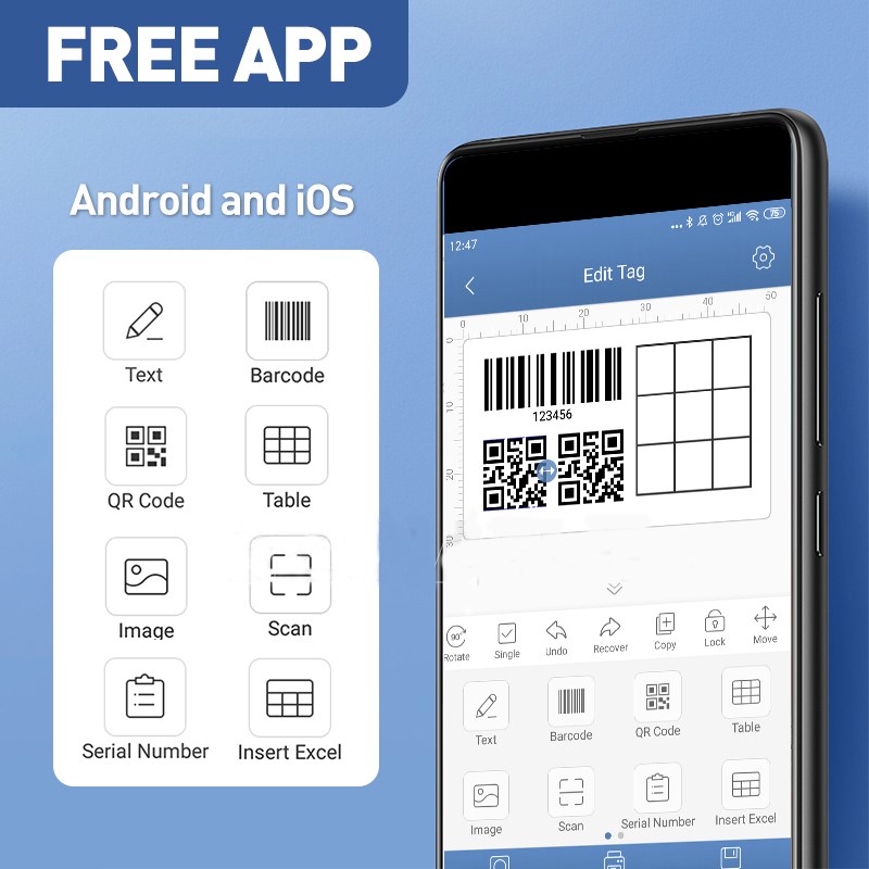 White/Pink/Blue Niimbot Labeler add 5Rolls Cable D11 Price e