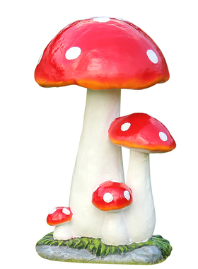 户外仿真植物蘑菇摆件幼儿花园林玻璃钢雕塑草坪庭院小区装饰小品
