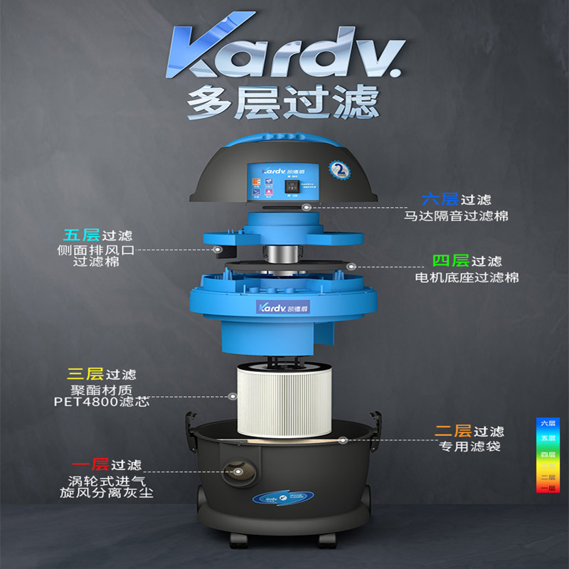 现货DL102T吸尘器大吸力功率强力家庭超静音车载有线桶式家用拖车