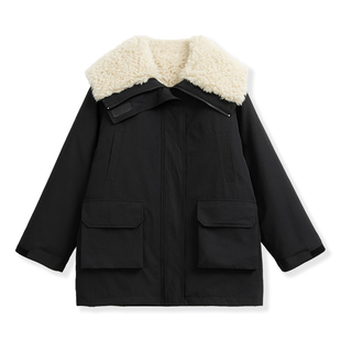 344 简约设计保暖舒适毛领外套586 6440 花花推荐