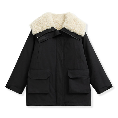 【花花推荐】简约设计保暖舒适毛领外套586-344-6440