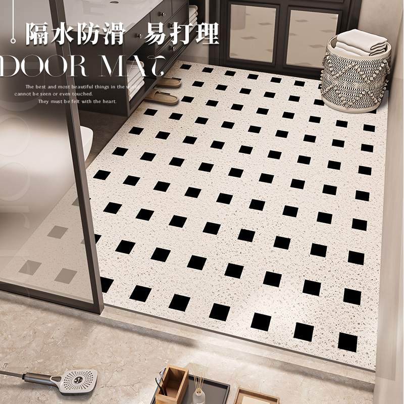 隔水防滑易打理浴室丝圈地垫