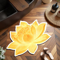 New Chinese-style lotus bathroom floor mat, water-absorbing foot mat with lotus diatom mud at the bathroom door, and Chinese-style carpet for the entrance door thumbnail 2
