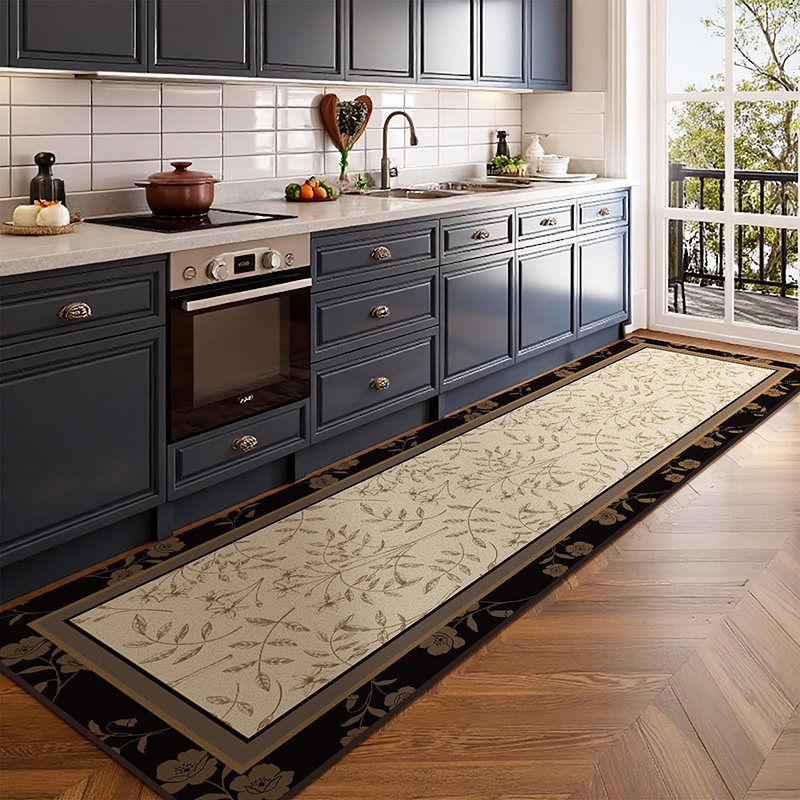 复古厨房地垫防滑防油可擦免洗地毯防水脚垫吸水垫子专用pvc新款,居家布艺,厨房地垫,淘宝优惠券,粉丝福利购,淘宝优惠卷