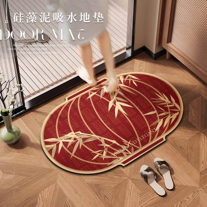 浴室地垫新中式国风吸水速干卫生间脚垫厕所门口红色灯笼防滑垫子,居家布艺,家用脚垫,淘宝优惠券,粉丝福利购,淘宝优惠卷