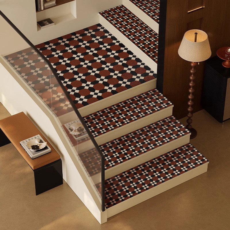 复式家用楼梯地垫可定制实木台阶垫防滑隔音复古踏步垫阶梯式地毯,居家布艺,楼梯垫,淘宝优惠券,粉丝福利购,淘宝优惠卷
