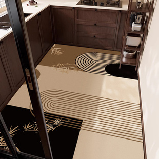 新中式厨房整铺专用地垫大尺寸硅藻泥防滑吸水吸油可擦免洗脚踏垫