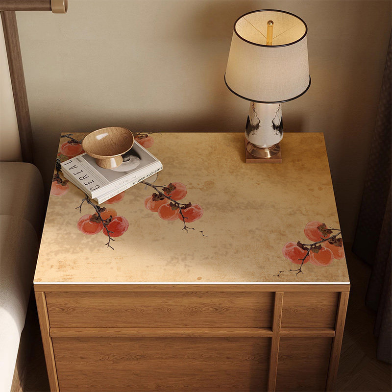 新中式床头柜保护垫子复古高级感防尘防水防烫皮革桌布防尘罩盖垫,居家布艺,桌布,淘宝优惠券,粉丝福利购,淘宝优惠卷