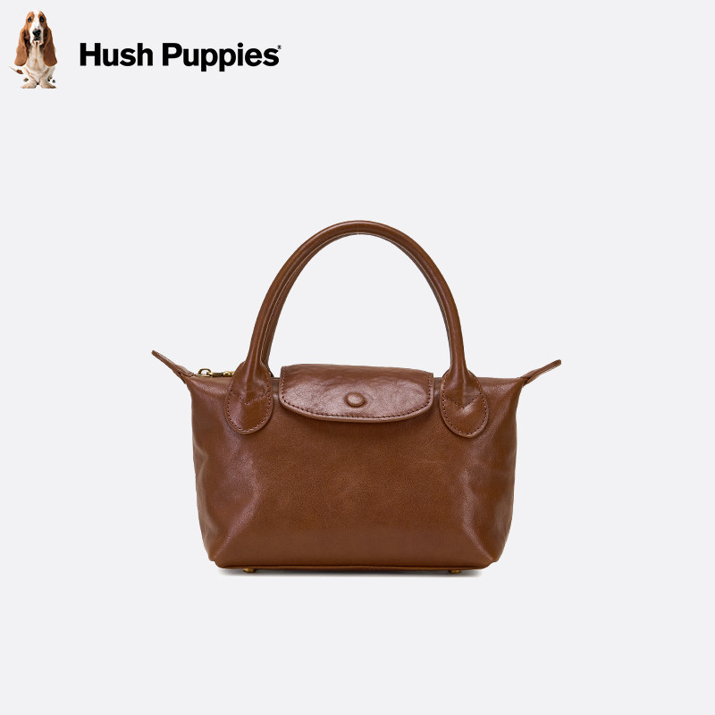 暇步士女包2026新款植鞣牛皮饺子包通勤休闲手提包单肩斜挎手拎包