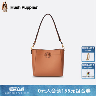 大容量水桶包时尚 暇步士女包新款 牛皮单肩包高级上班通勤斜挎包女