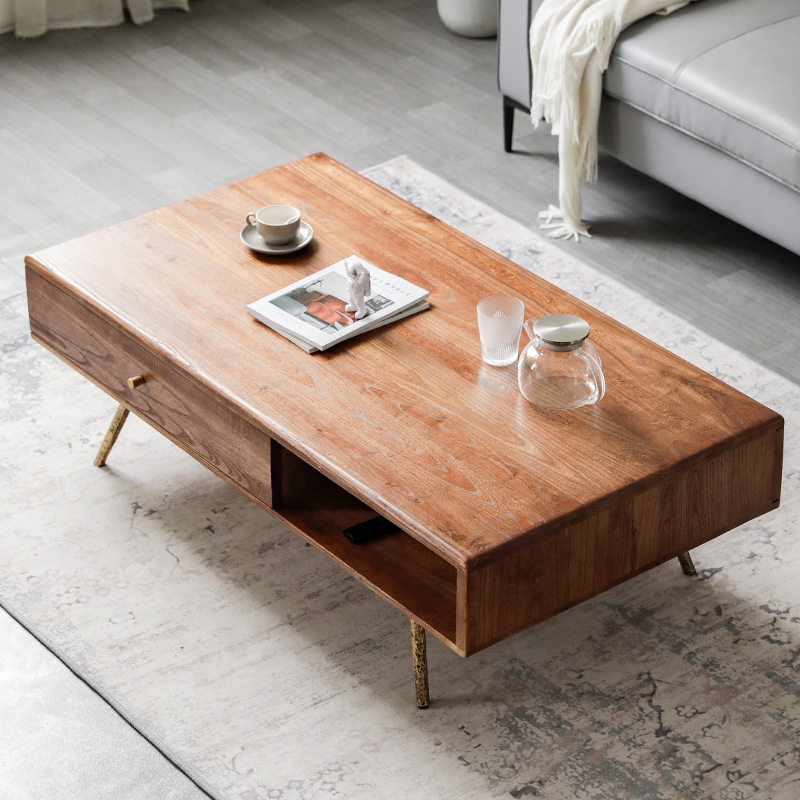北欧实木茶几电视柜组合客厅小户型轻奢茶几现代简约胡桃木色茶桌,电子元器件市场,电线扎带/束线带,淘宝优惠券,粉丝福利购,淘宝优惠卷