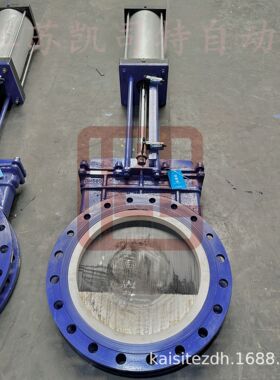 凯司特 电动耐磨陶瓷刀闸阀 DN250 PZ973TC-10C铸钢 梅花刀型阀门